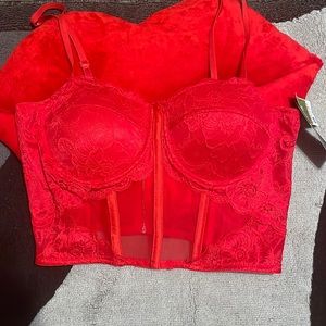 Red Crop top corset top by Say what
